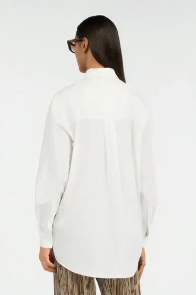 Roberto Cavalli White Shirt With Gold Button | Thumbnail 3 Roberto Cavalli White Shirt With Gold Button | Thumbnail 3