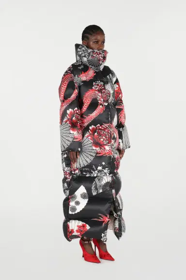 Roberto Cavalli Down Jacket With All-Over Print And Removable Lower Insert | Thumbnail 2 Roberto Cavalli Down Jacket With All-Over Print And Removable Lower Insert | Thumbnail 2