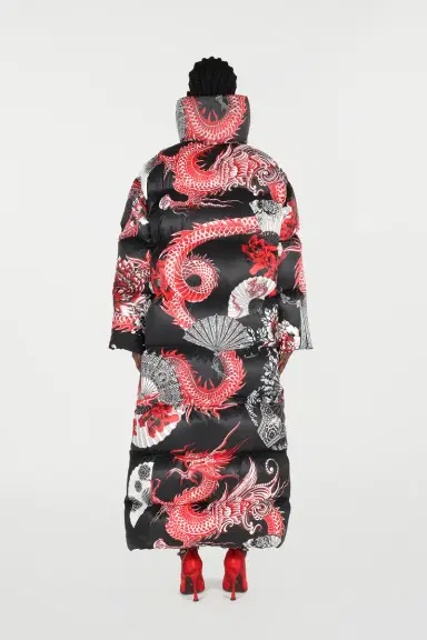 Roberto Cavalli Down Jacket With All-Over Print And Removable Lower Insert | Thumbnail 3 Roberto Cavalli Down Jacket With All-Over Print And Removable Lower Insert | Thumbnail 3