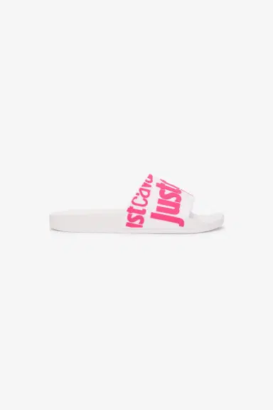 Roberto Cavalli White Slip-On Slides | Thumbnail 2 Roberto Cavalli White Slip-On Slides | Thumbnail 2