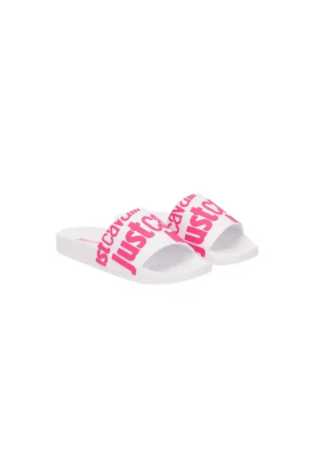 Roberto Cavalli White Slip-On Slides