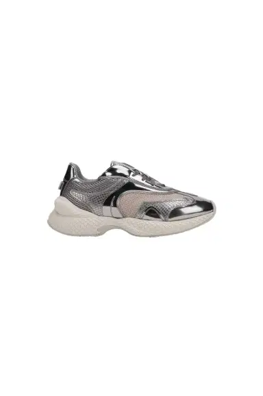 Roberto Cavalli Silver Leather Chunky Sneaker | Thumbnail 1