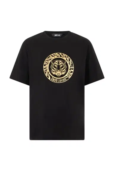 Roberto Cavalli Black T-Shirt With Logo | Thumbnail 1 Roberto Cavalli Black T-Shirt With Logo | Thumbnail 1
