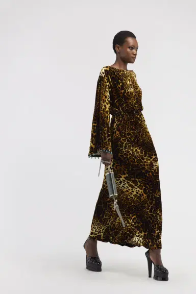 Roberto Cavalli Leopard print velvet dress | Thumbnail 4