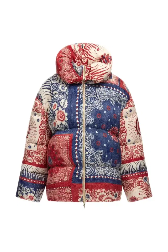 Roberto Cavalli Bandana Print Puffer Jacket