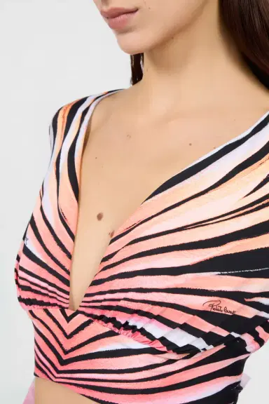 Roberto Cavalli Ray Of Paradise Print Crop Top | Thumbnail 4