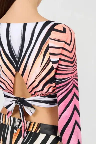 Roberto Cavalli Ray Of Paradise Print Crop Top | Thumbnail 5