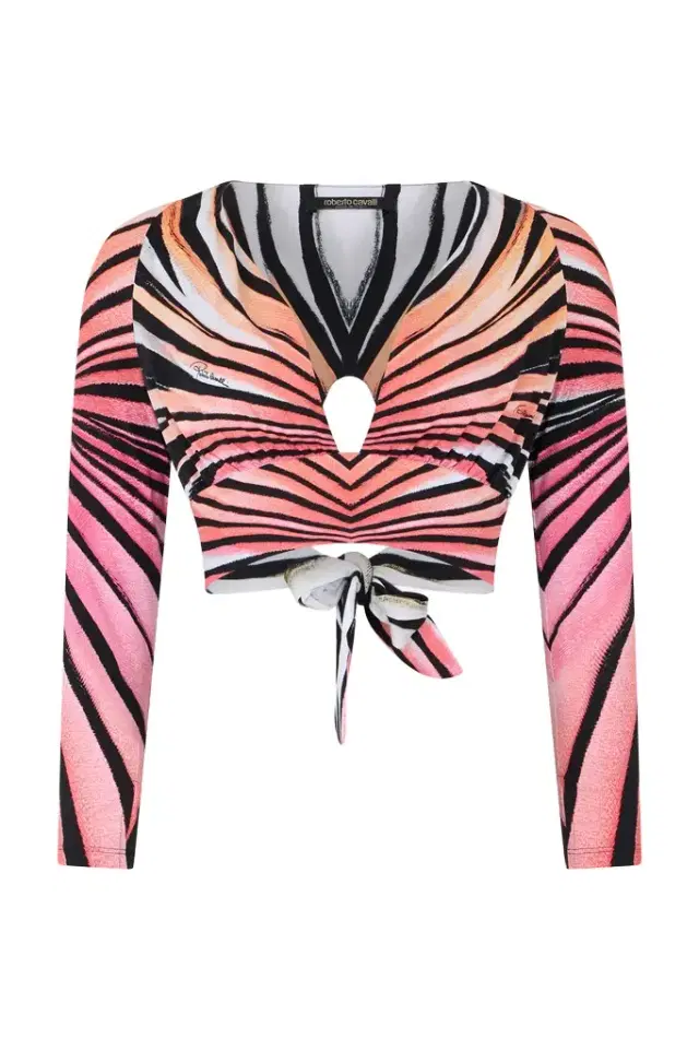 Ray Of Paradise Print Crop Top