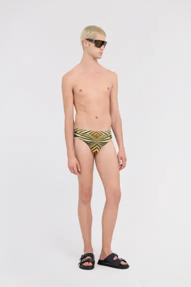 Roberto Cavalli Ray Of Gold Print Sea Brief | Thumbnail 2
