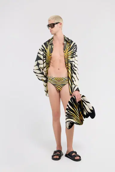 Roberto Cavalli Ray Of Gold Print Sea Brief | Thumbnail 5