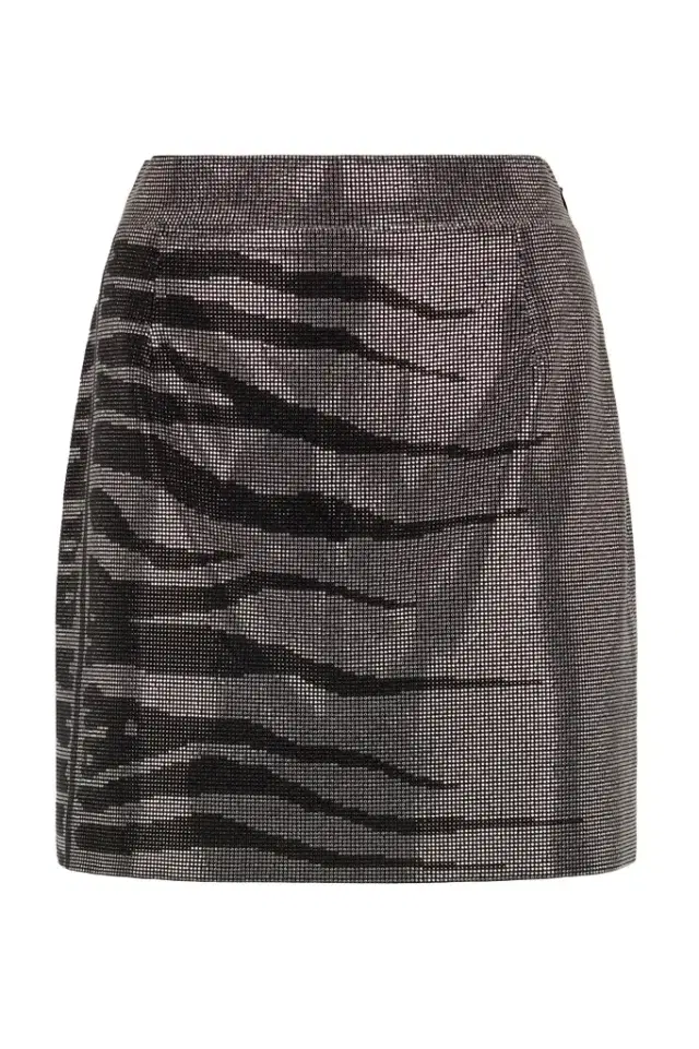 Roberto Cavalli White Tigress Miniskirt