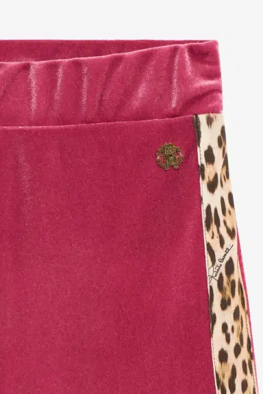 Roberto Cavalli Velvet pants with animal print details | Thumbnail 4