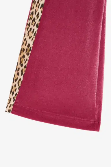 Roberto Cavalli Velvet pants with animal print details | Thumbnail 5