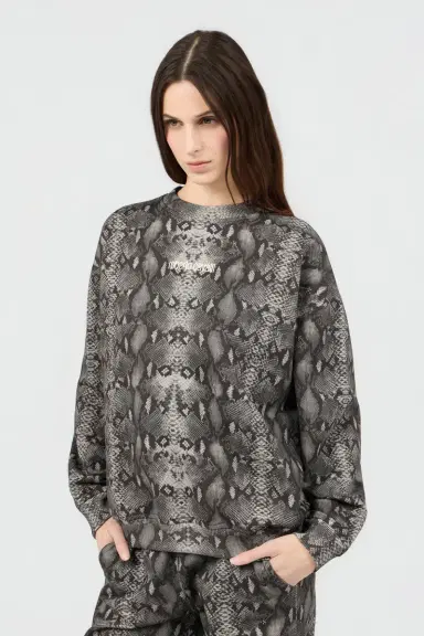 Roberto Cavalli Python Print Sweatshirt | Thumbnail 2 Roberto Cavalli Python Print Sweatshirt | Thumbnail 2