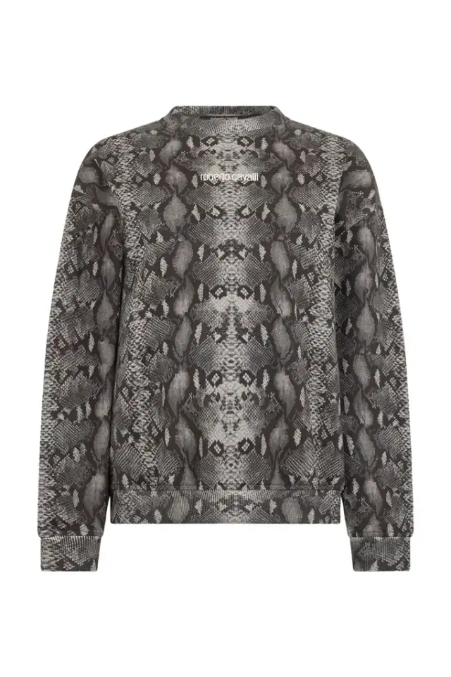 Roberto Cavalli Python Print Sweatshirt