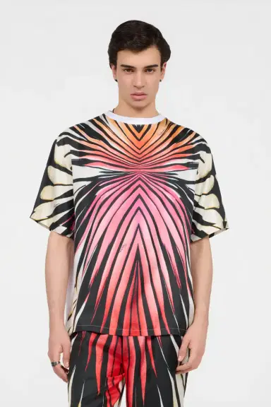 Roberto Cavalli Ray Of Paradise Print Silk T-Shirt | Thumbnail 2