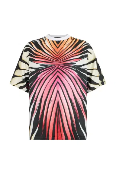 Roberto Cavalli Ray Of Paradise Print Silk T-Shirt | Thumbnail 1