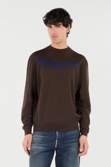 Roberto Cavalli Wool Sweater With Winged Logo | Thumbnail 2 Roberto Cavalli Wool Sweater With Winged Logo | Thumbnail 2