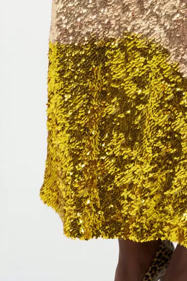 Roberto Cavalli Midi Skirt with Gold Sequins | Thumbnail 6