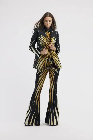 Roberto Cavalli Ray Of Gold Print Silk Jacket | Thumbnail 5 Roberto Cavalli Ray Of Gold Print Silk Jacket | Thumbnail 5