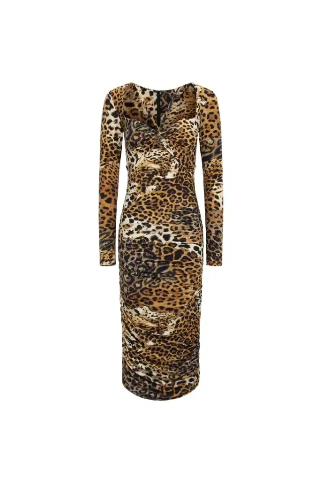 Roberto Cavalli Jaguar Skin print dress