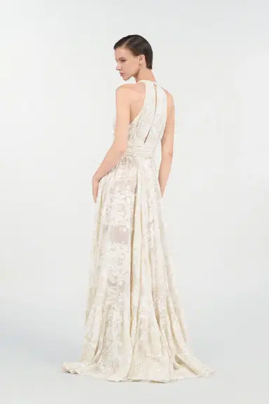Roberto Cavalli Long Dress with Ornamental Motif | Thumbnail 3