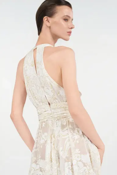 Roberto Cavalli Long Dress with Ornamental Motif | Thumbnail 6