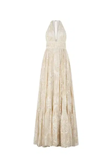 Roberto Cavalli Long Dress with Ornamental Motif | Thumbnail 1