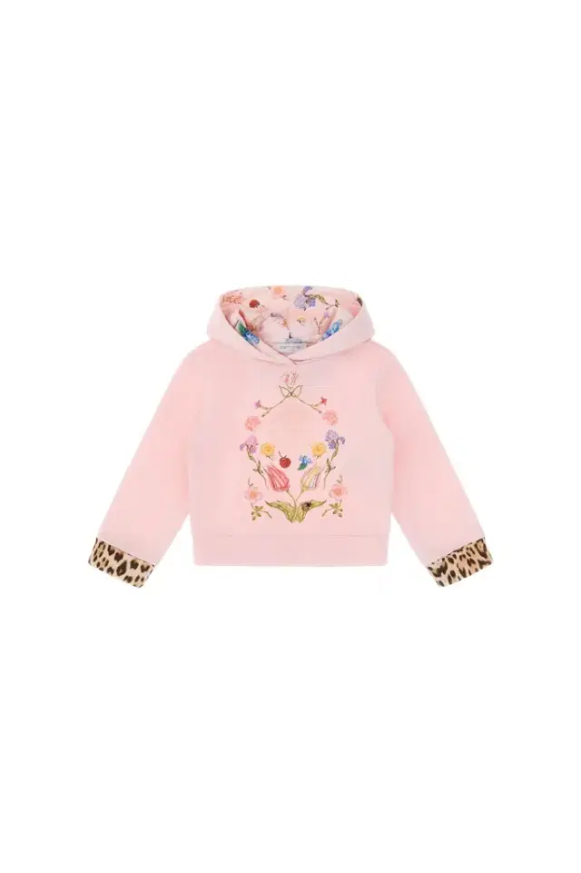 Roberto Cavalli Sweatshirt With Flowers, Fruits And Jaguar Skin Print