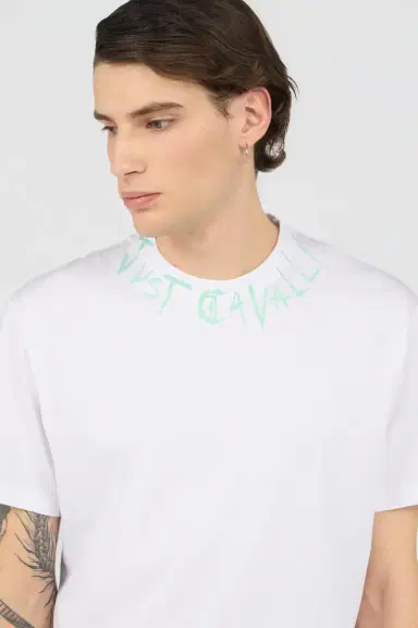Roberto Cavalli White T-Shirt With Logo | Thumbnail 4