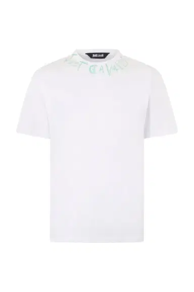 Roberto Cavalli White T-Shirt With Logo | Thumbnail 1