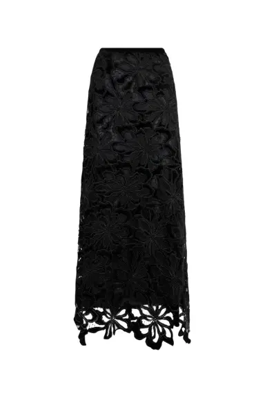 Roberto Cavalli Long Floral Lace Skirt | Thumbnail 1