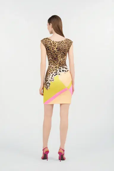 Roberto Cavalli Mini Dress with Cavalli Pop Print | Thumbnail 3