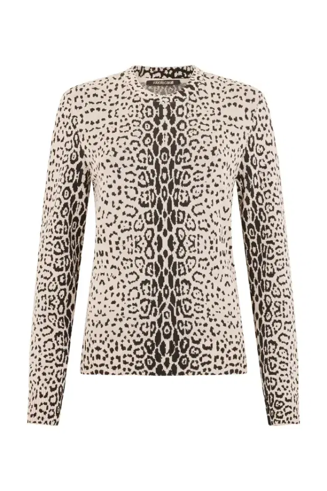 Roberto Cavalli Jaguar Print Top