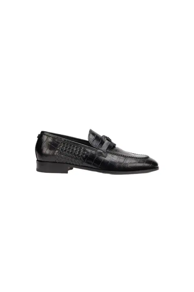 Roberto Cavalli Black Leather Loafer