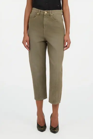 Roberto Cavalli Olive Green Cropped Jeans | Thumbnail 2 Roberto Cavalli Olive Green Cropped Jeans | Thumbnail 2