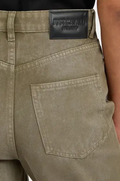 Roberto Cavalli Olive Green Cropped Jeans | Thumbnail 5 Roberto Cavalli Olive Green Cropped Jeans | Thumbnail 5