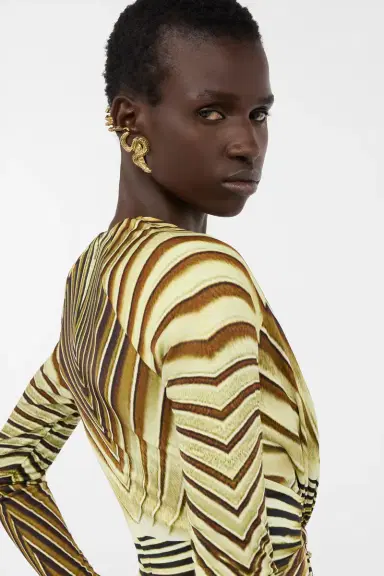 Roberto Cavalli Extra-Long Dress with Iside Print | Thumbnail 6