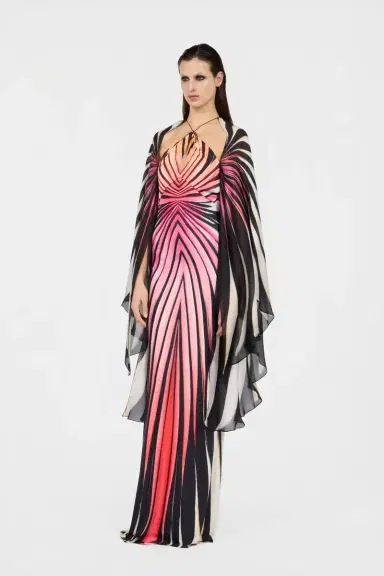 Roberto Cavalli Ray Of Paradise Print Silk Maxi Dress | Thumbnail 2 Roberto Cavalli Ray Of Paradise Print Silk Maxi Dress | Thumbnail 2
