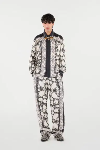 Roberto Cavalli Pants With Floral Print | Thumbnail 7