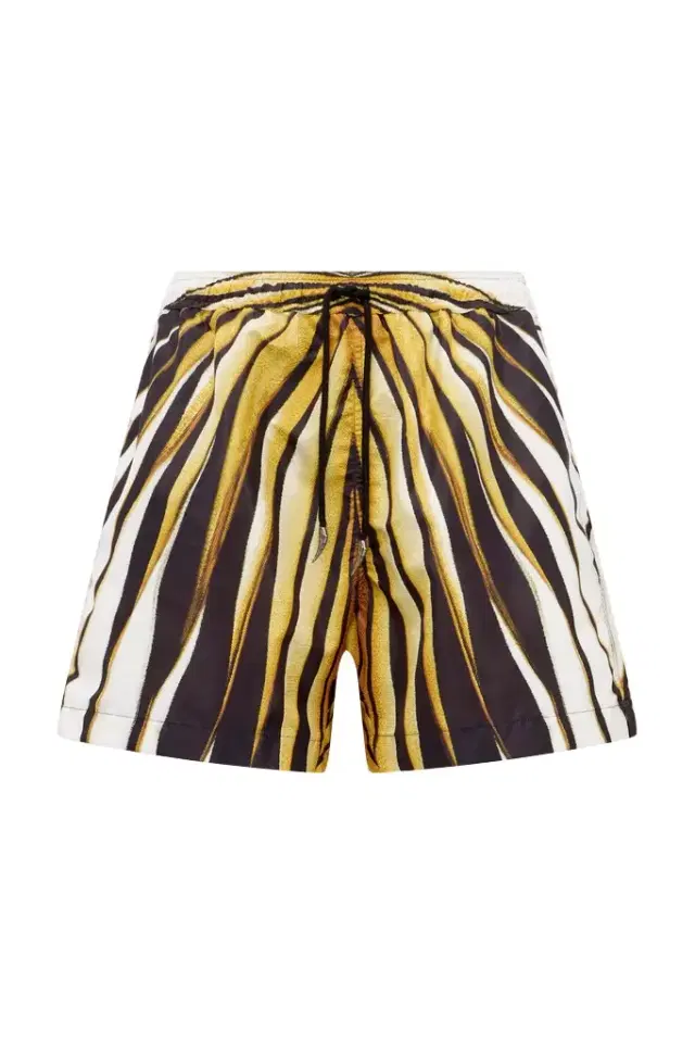 Ray Of Gold Print Nylon Sea Shorts
