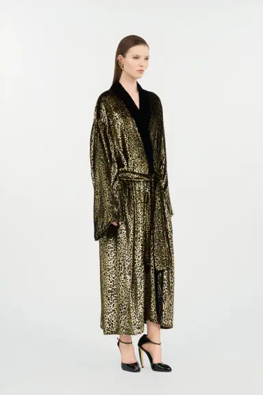 Roberto Cavalli Fil Coupé Leopard Print Coat | Thumbnail 2
