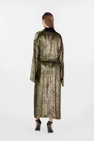 Roberto Cavalli Fil Coupé Leopard Print Coat | Thumbnail 3