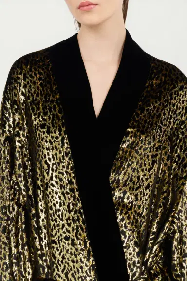 Roberto Cavalli Fil Coupé Leopard Print Coat | Thumbnail 5