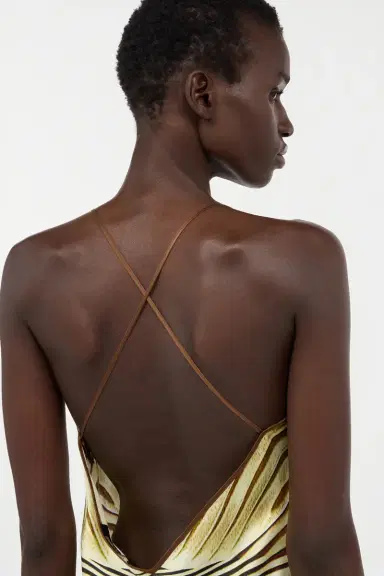 Roberto Cavalli Long Silk Dress with Iside Print | Thumbnail 6