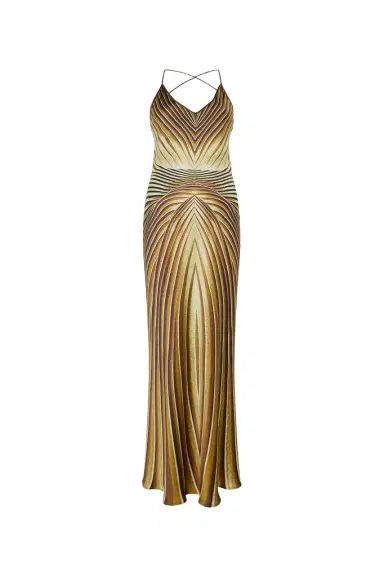 Roberto Cavalli Long Silk Dress with Iside Print | Thumbnail 1