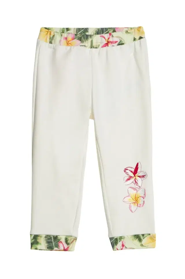 Roberto Cavalli Pants With Embroidered Flowers And RC Monogram