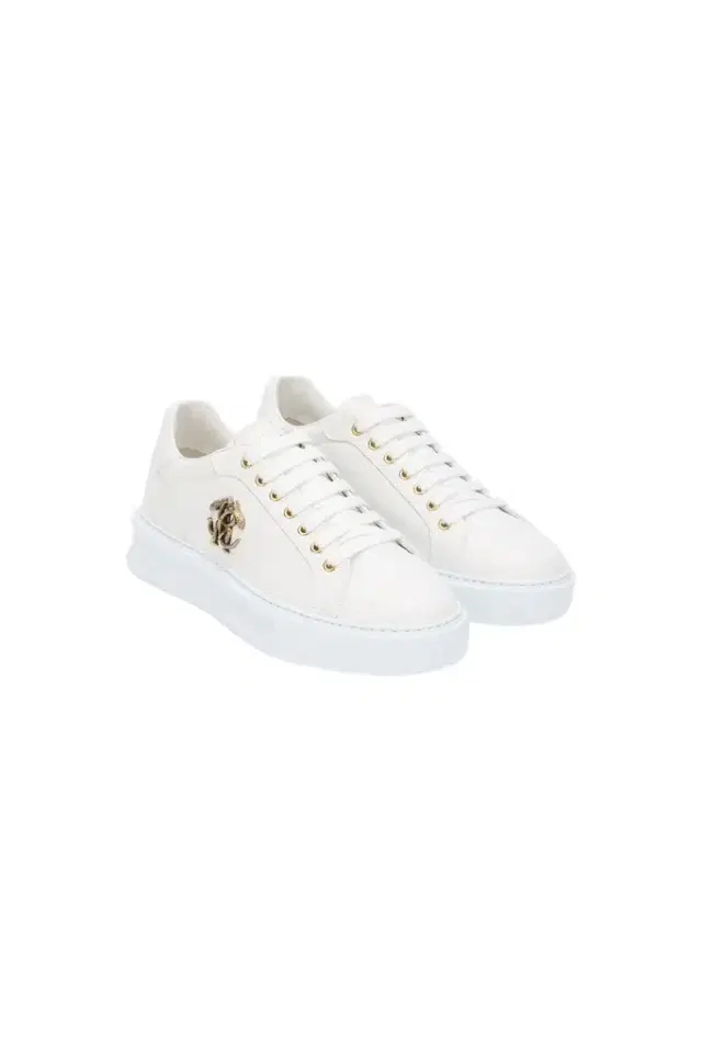 Roberto Cavalli Sneaker With Mirror Snake Monogram