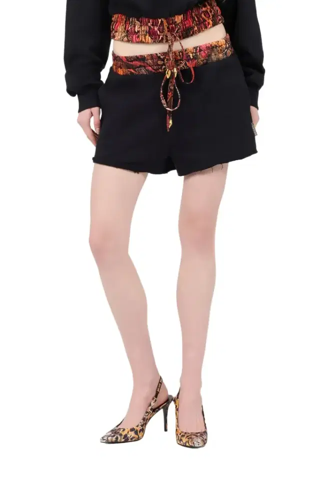 Roberto Cavalli Sports Shorts With Python Print Waistband
