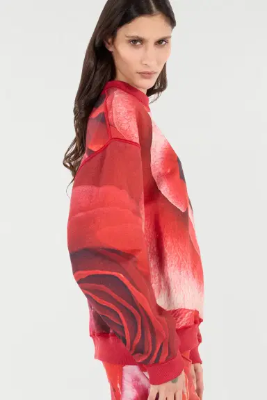 Roberto Cavalli Sweatshirt With Maxi-Rose Print | Thumbnail 6